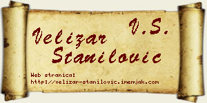 Velizar Stanilović vizit kartica